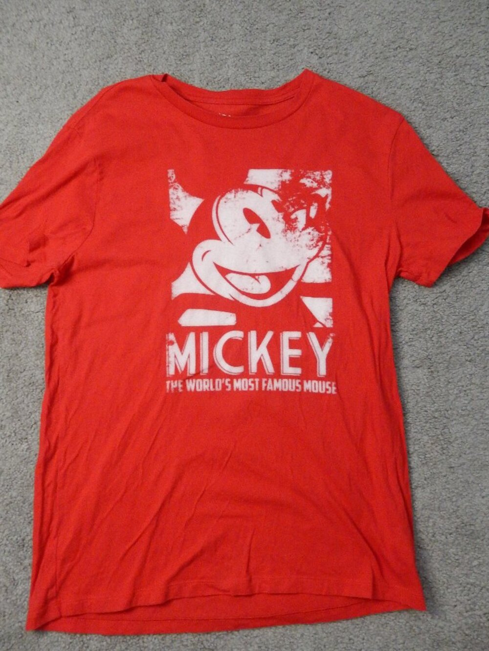 GAP x Disney Mickey Mouse Graphic Unisex T-Shirt (Red, Medium)